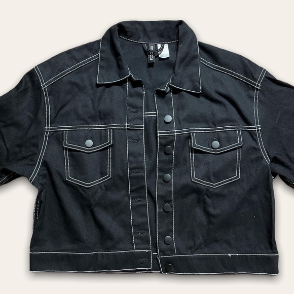 Jean Jacket with White Stitches - Picture 1 of 2